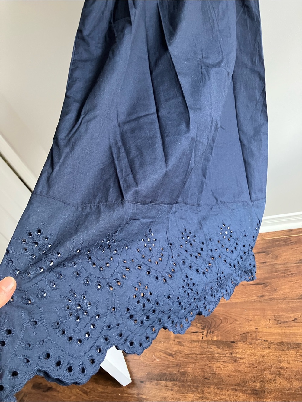 NWT Mexx Women's Navy Eyelet Hem Shirt Dress short sleeve - Picture 5 of 9